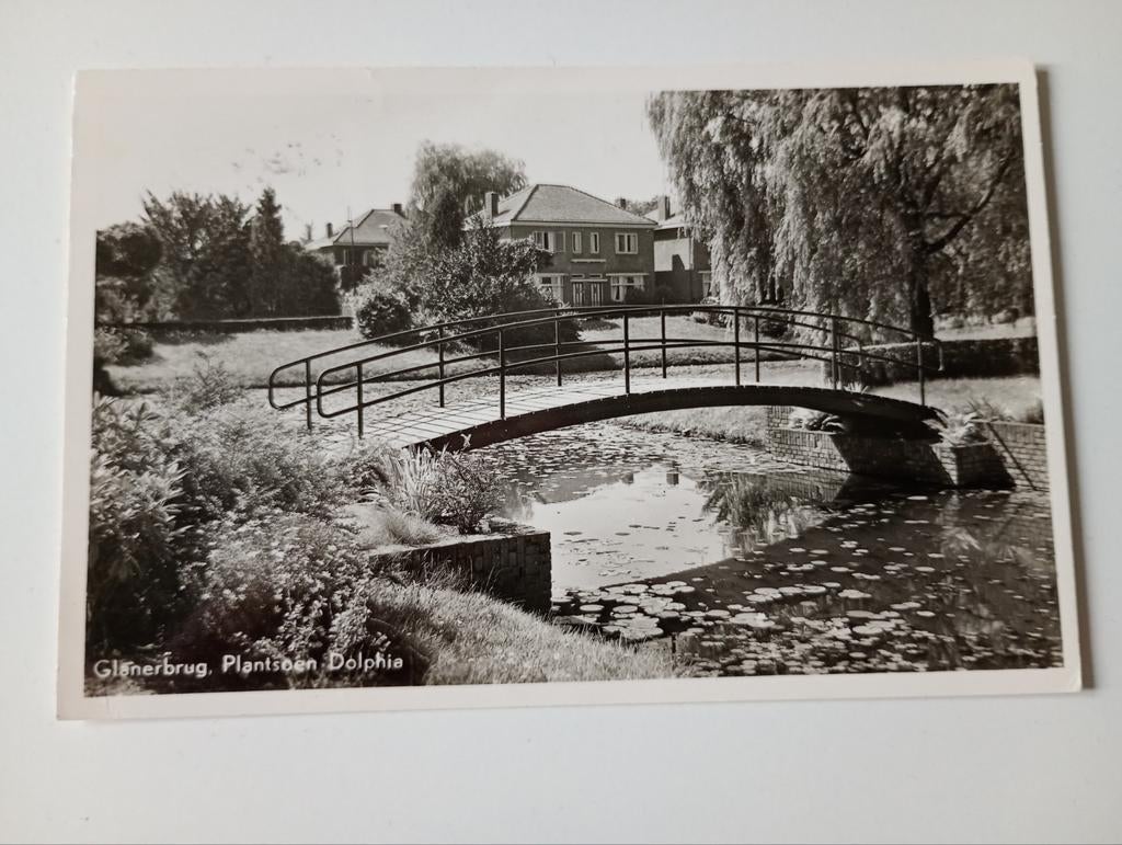 Glanerbrug Plantsoen Dolphia 1960, Ophalen of Verzenden, 1940 tot 1960, Gelopen, Overijssel