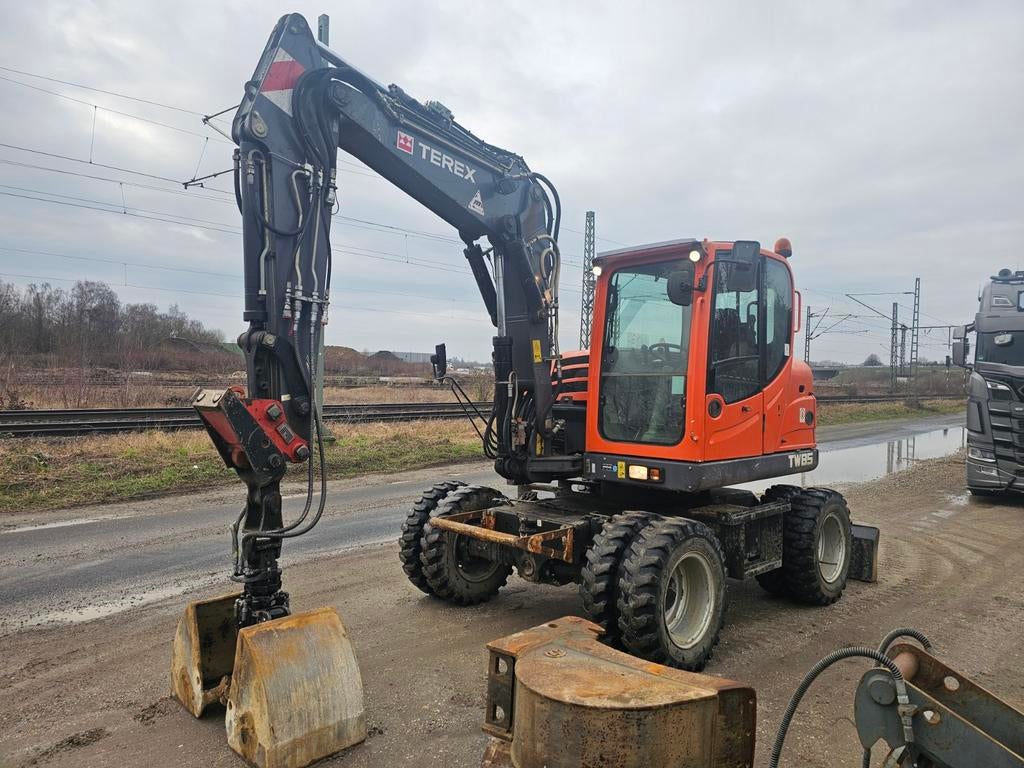 Mobiele Kraan Bandenkraan Graafmachine Terex TW 85, Ophalen of Verzenden, Graafmachine