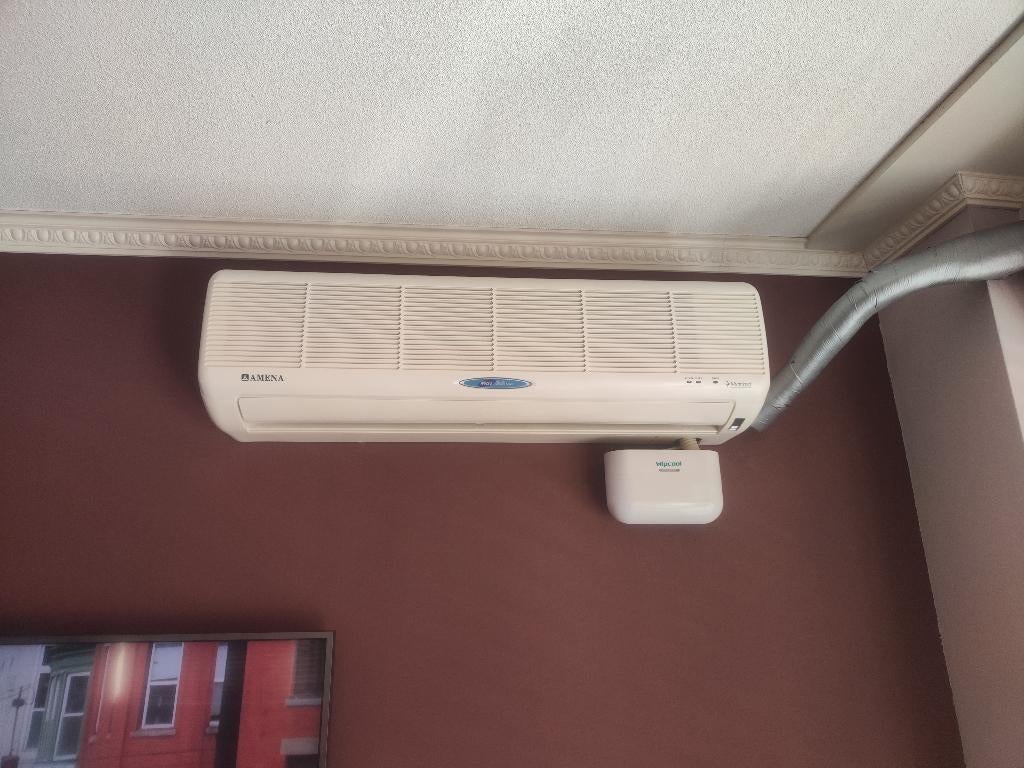 13.000 BTU (3.5kw) SPLIT AIRCO incl LEIDINGEN gebruikt, Timer, 3 snelheden of meer, Ophalen of Verzenden, 100 m³ of groter