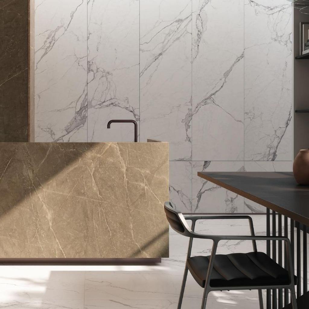 Tegels Marmerlook  Statuario  Apune,1198x598x9mm, 60 cm of meer, Nieuw, Ophalen of Verzenden, 10 m² of meer