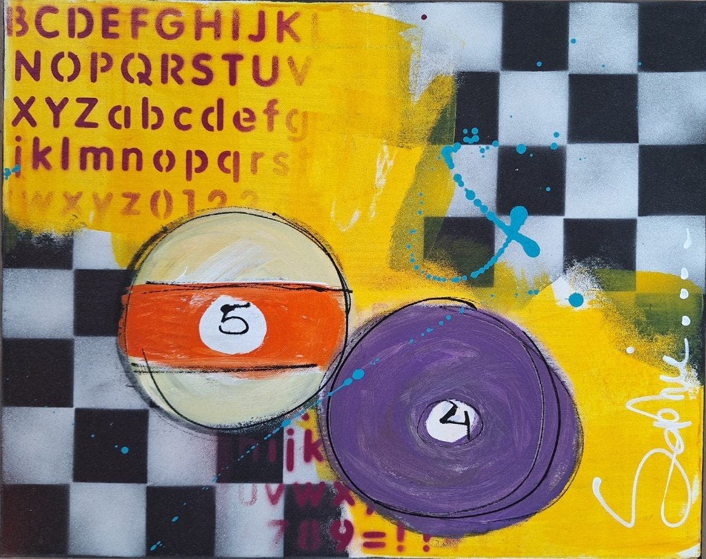 Origineel schilderij Ursula Aubri met certificaat, Ophalen, Acrylverf, Overig onderwerp, Gesigneerd