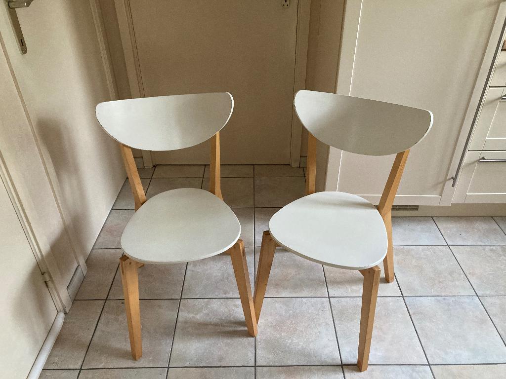 Ikea stoelen NORDMYRA set van 2, Ophalen, Gebruikt, Twee, Wit