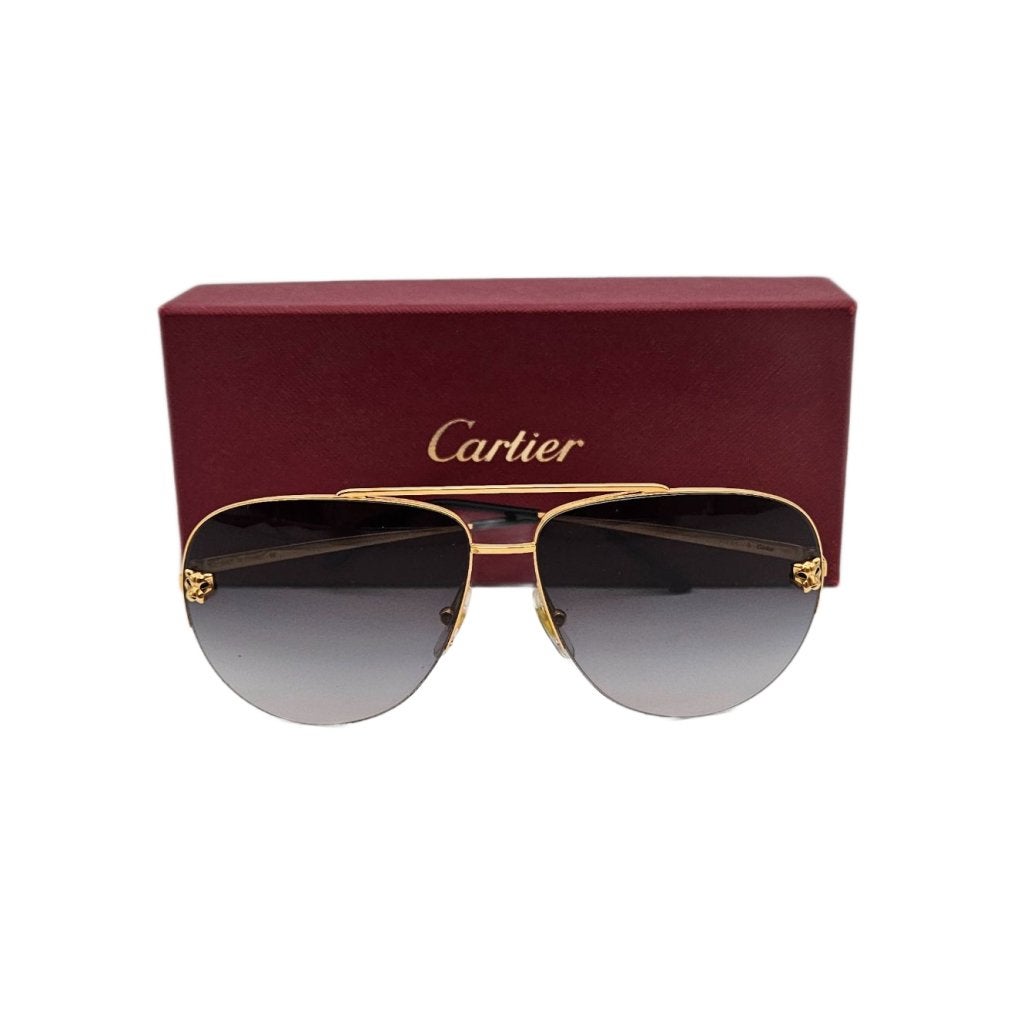 Panthère de Cartier Zonnebril Unisex CRESW00093 met Bon, Cartier, Zo goed als nieuw, Support@cartier.com, 13 Rue de la Paix, 75002 Paris
France