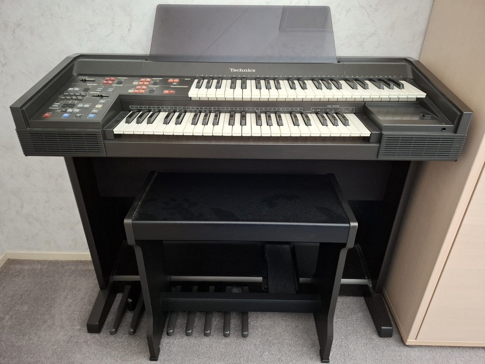 Technics SX-EX10 Orgel – Compleet met Onderstel en Bankje, Muziek en Instrumenten, Orgels, Ophalen, Gebruikt, 2 klavieren, Orgel