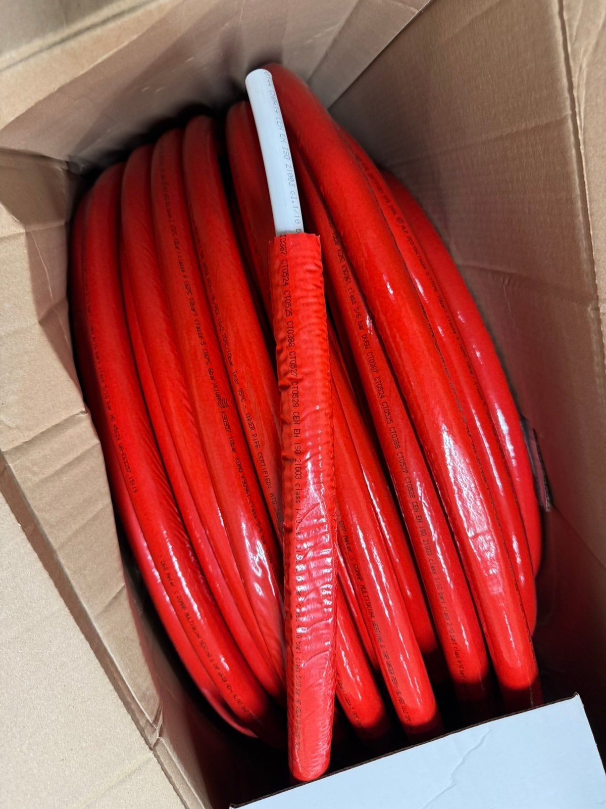 MultiSkin 4 meerlagen rood geisoleerd 16x2  – PEX/AL/PEX, Ophalen, Zo goed als nieuw, Kabel of Snoer