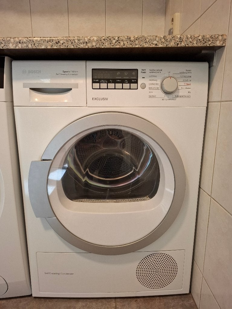 Te koop Bosch wasdroger, Witgoed en Apparatuur, Wasdrogers, Ophalen, Gebruikt, Anti-kreukfase, 8 tot 10 kg