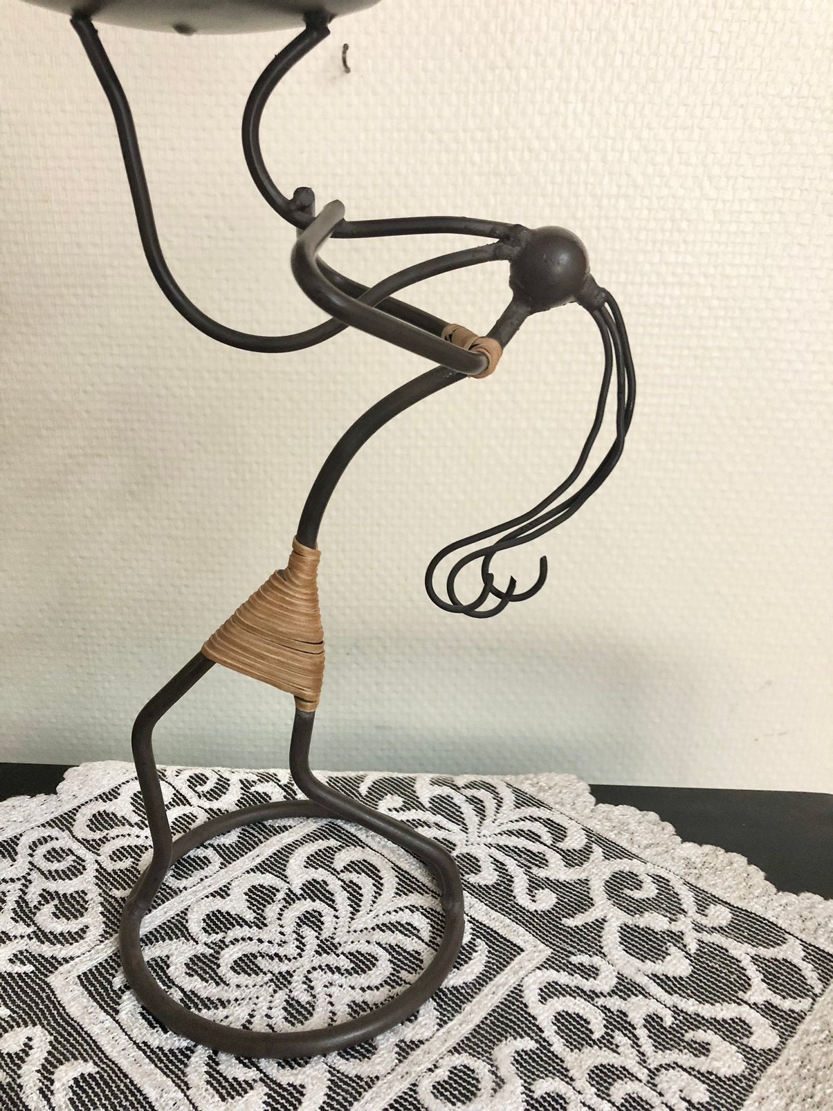 Laurids Lonborg sculpturale vintage kandelaar van smeedijzer, Huis en Inrichting, Gebruikt, Verzenden, Metaal, Kandelaar