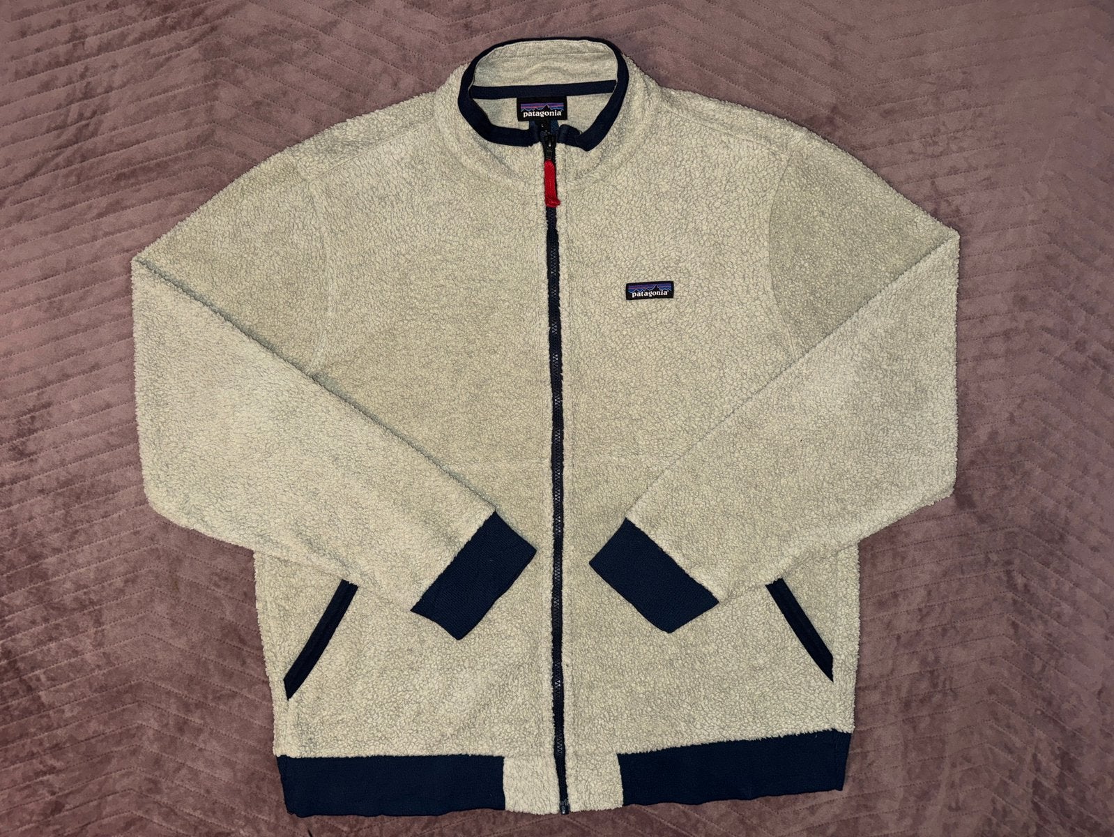 Patagonia Shearling Full Zip Fleece Jacket Oatmeal Heather, Maat 52/54 (L), Ophalen of Verzenden, Zo goed als nieuw, Patagonia