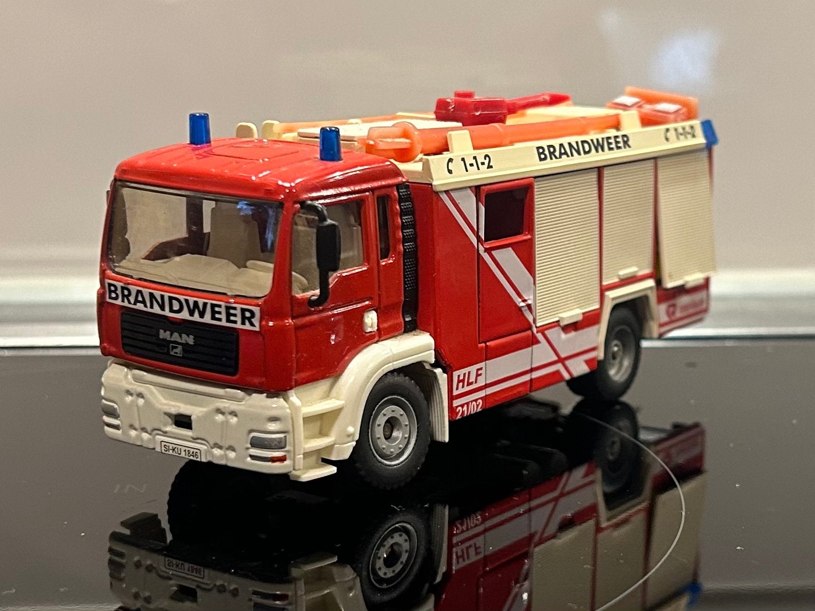Siku MAN Brandweer 1:55, Verzenden, Zo goed als nieuw, Bus of Vrachtwagen