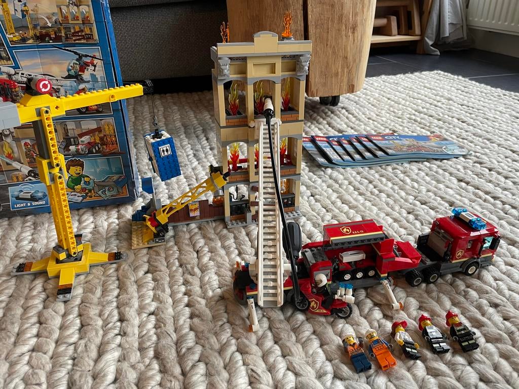 Lego 60216 brandweerwagen, Lego, Ophalen of Verzenden, Complete set, Inclusief minifiguren