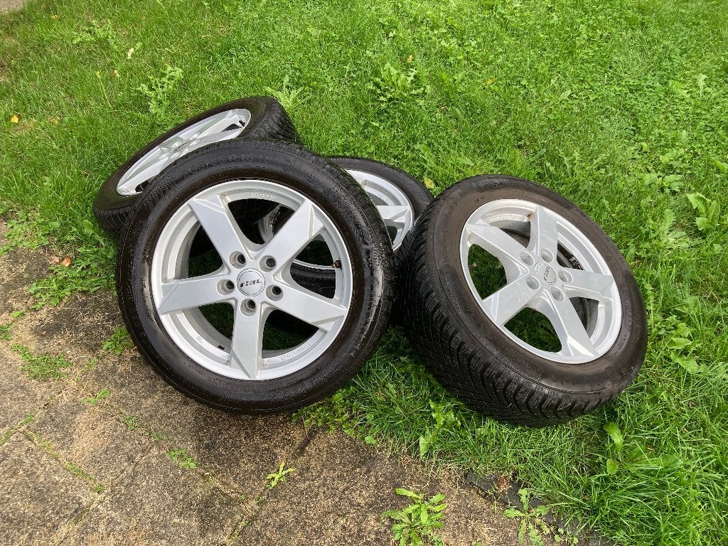 RIAL Alu velgen met winterbanden 16 inch maat 205/55 91H, Auto-onderdelen, Ophalen, Gebruikt, 16 inch, Banden en Velgen
