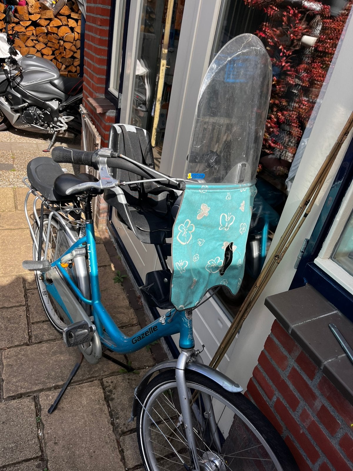 Gazelle moederfiets met kinderzitjes (opknapper), Ophalen, 2 zitjes, Gebruikt, Versnellingen