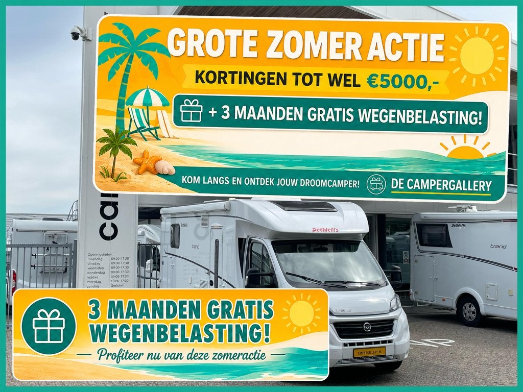 Dethleffs Trend 7057 QUEENSBED AUTOMAAT BEARLOCK OVEN CAMERA, Caravans en Kamperen, Automaat, Ringverwarming, Fiat, 7 tot 8 meter