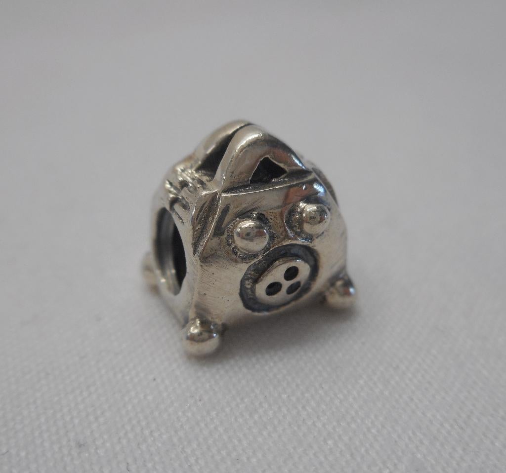 Zilveren Bacio bedel tasje nr.1559, Overige merken, Verzenden, Zo goed als nieuw, 1 bedel