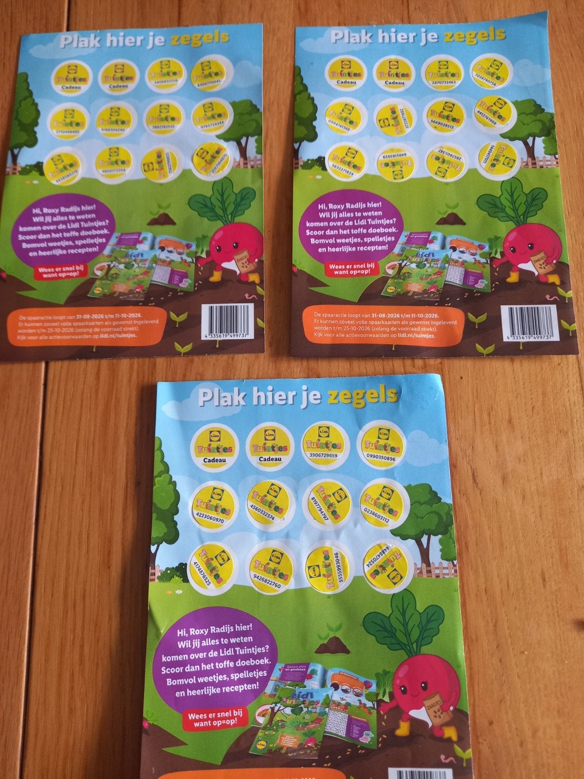 Lidl Tuintjes spaarzegels (3 stuks), Ophalen of Verzenden