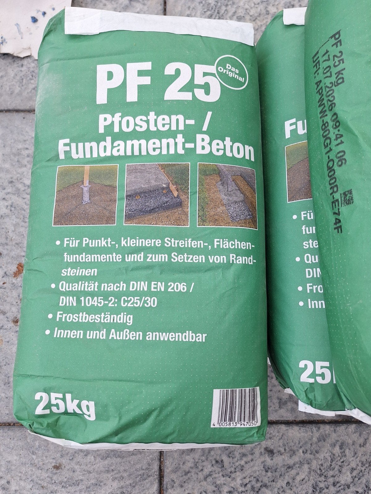 -Beton 25kg 5 zakken, Ophalen, Nieuw