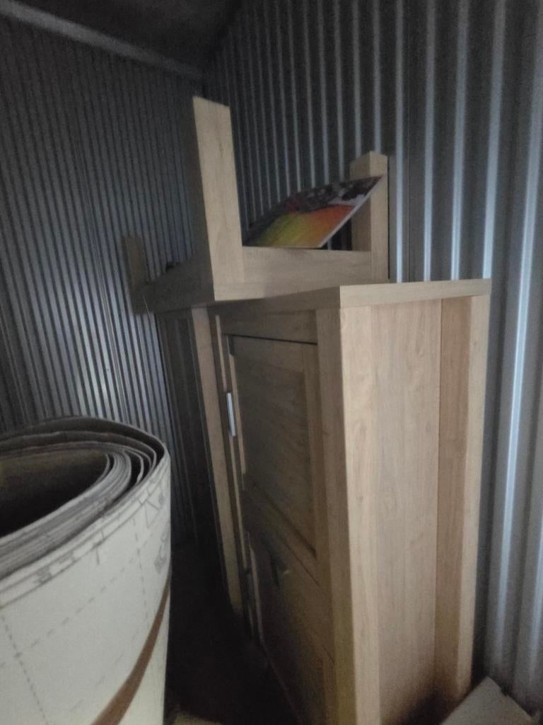 2x houten kast en tafel ., Tuin en Terras, Bergingen en Tuinkasten, Ophalen of Verzenden, Hout, Overige typen