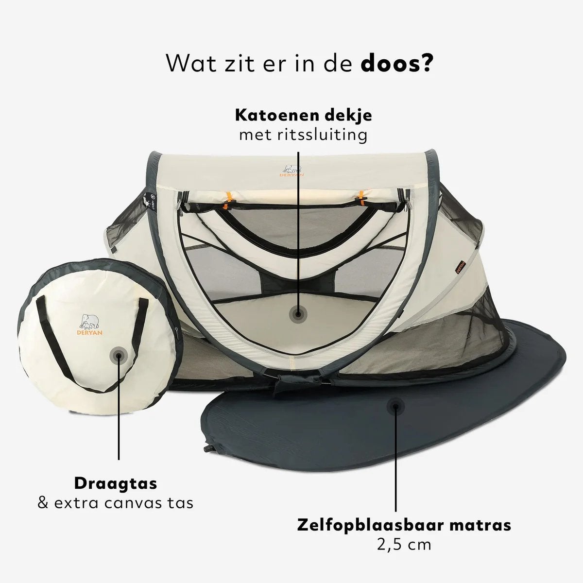 NIEUW!! Deryan Peuter Luxe Reisbedje, Ophalen of Verzenden, Nieuw