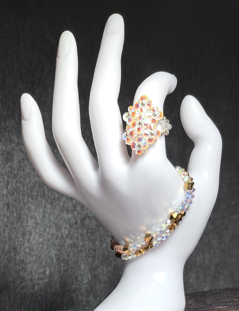 Armbanden Handgemaakt met Originele Swarovski Kralen., Sieraden, Tassen en Uiterlijk, Overige materialen, Verzenden, Nieuw, Goud