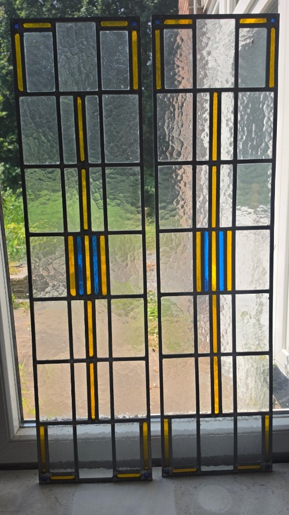 2 (nieuwe) glas in lood panelen, Doe-het-zelf en Verbouw, Ophalen, Minder dan 80 cm, Glas in lood, Zo goed als nieuw