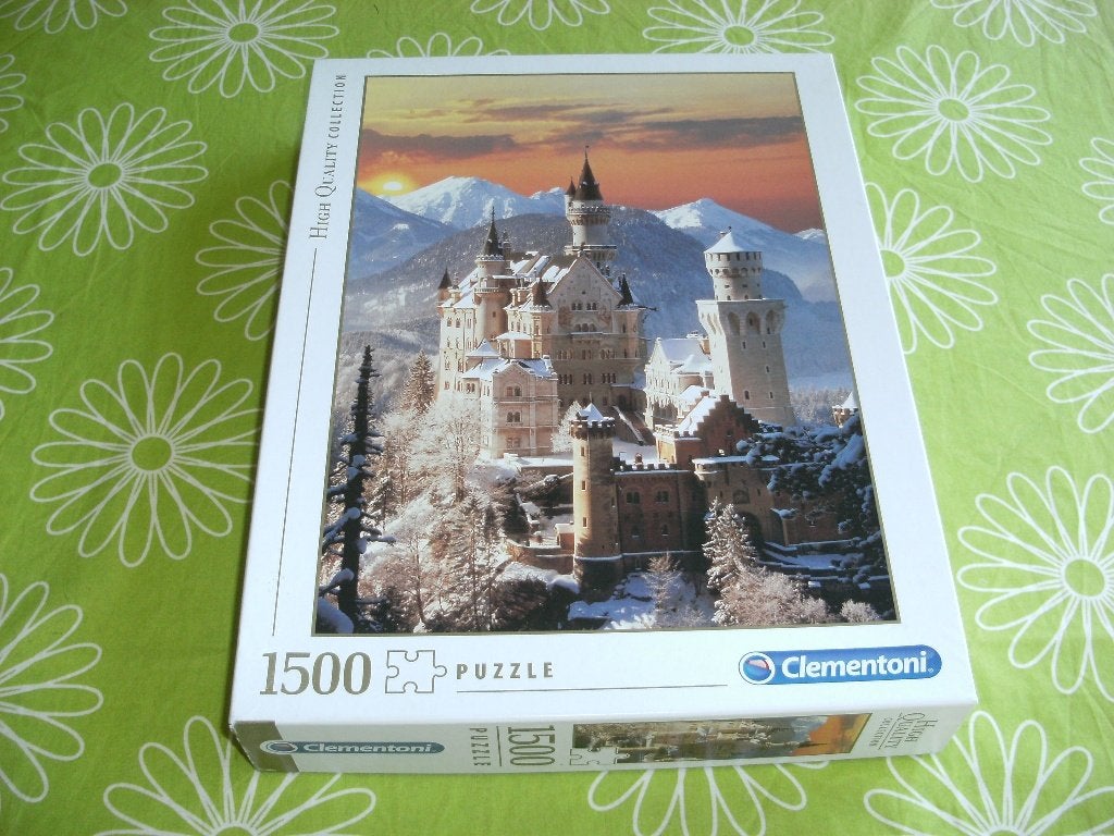 Neuschwanstein puzzel van 1500 stukjes - Clementoni, Ophalen of Verzenden, 500 t/m 1500 stukjes, Gebruikt, Legpuzzel