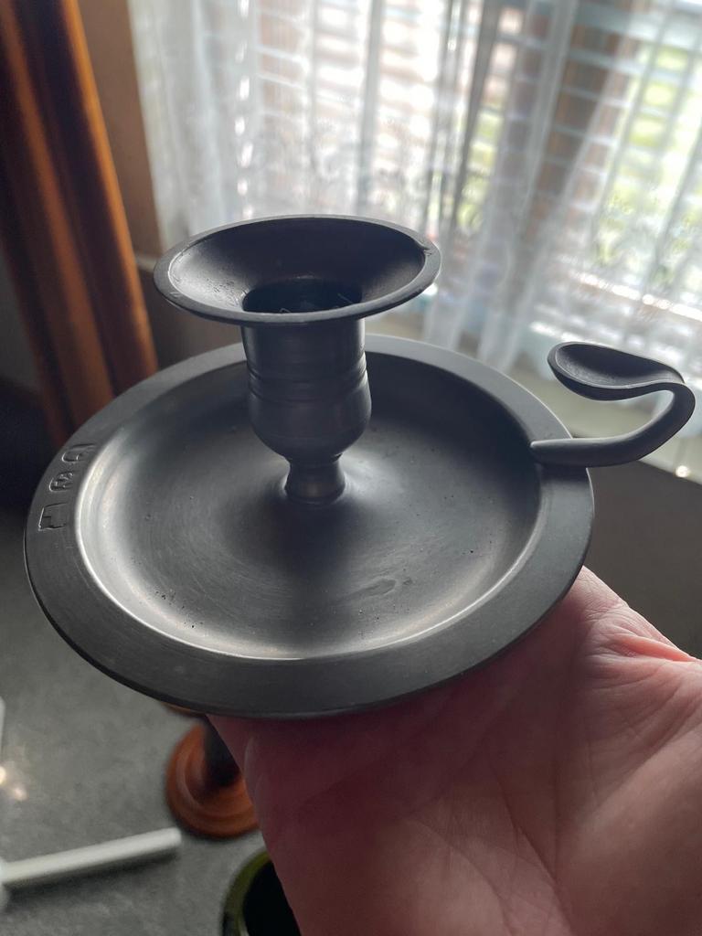 Vintage Tinnen Kandelaar - NIL-PEWTER, Ophalen of Verzenden