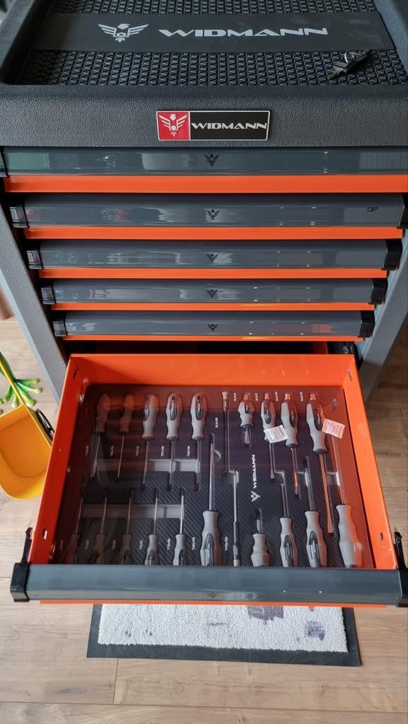 Widmann gereedschapwagen 7 laden waarvan 6 gevuld, Ophalen, Nieuw