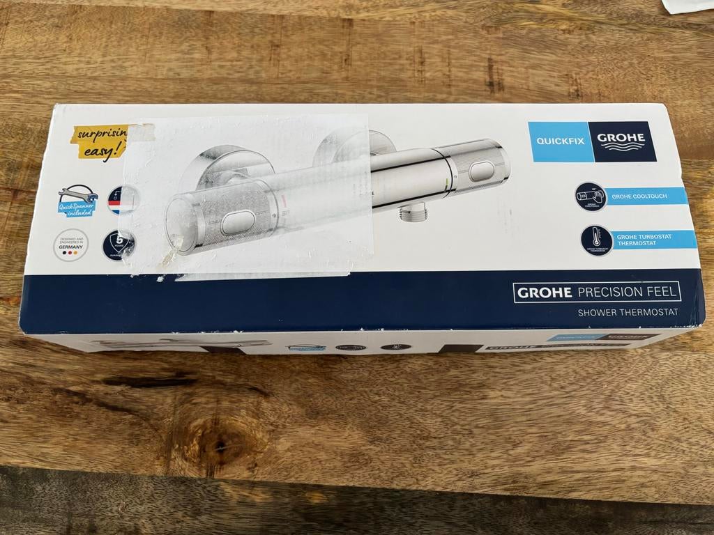 GROHE Precision Feel Douchethermostaat - Chroom, Ophalen of Verzenden, Nieuw, Chroom, Douche