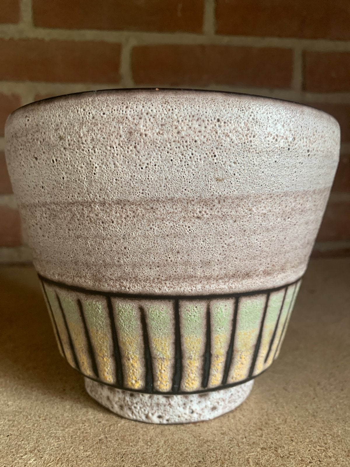 Vintage West Germany Bloempot - Fat Lava Stijl 13,5 cm hoog, Ophalen of Verzenden