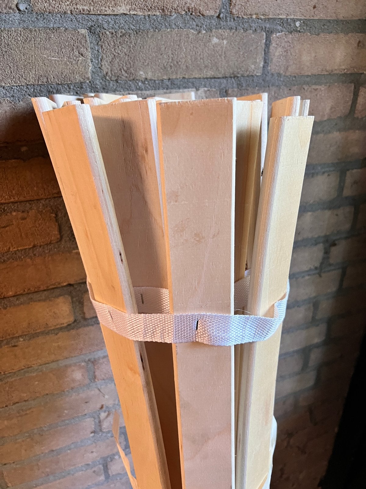 Houten lattenbodem 1.45 x 2.00, Huis en Inrichting, Beige, Zo goed als nieuw, Twijfelaar, 200 cm