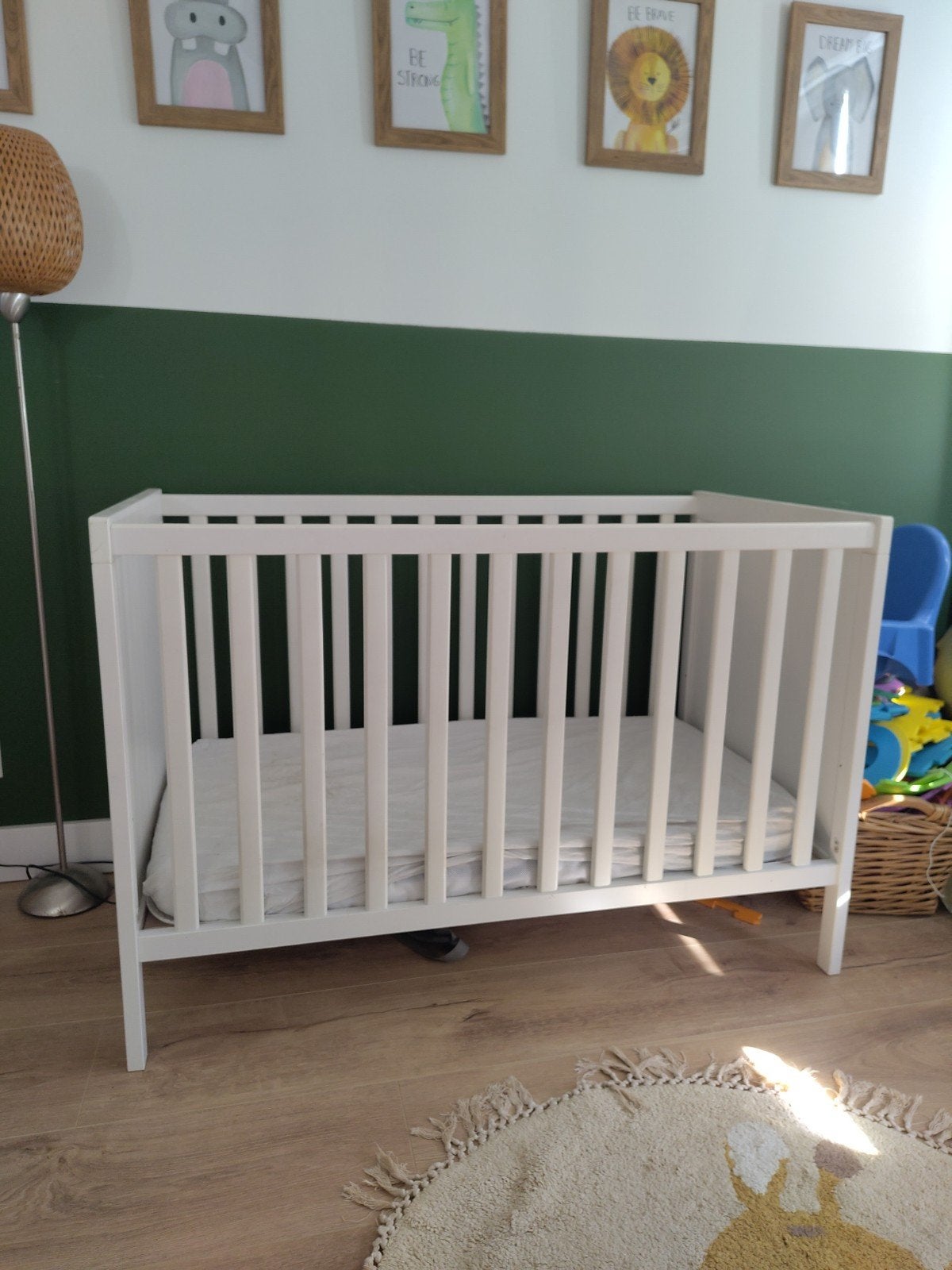 Wit IKEA ledikant met Aerosleep matras, Ophalen, Gebruikt, Ledikant