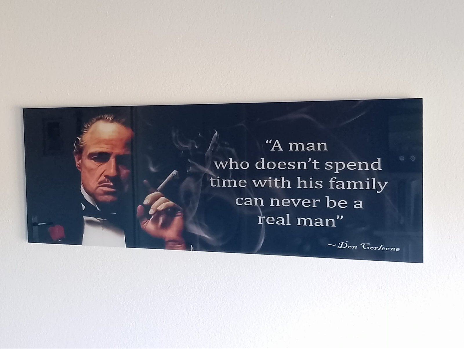 The Godfather "A man who doesn't spend time with his family", Ophalen, Zo goed als nieuw, Schilderij, 75 tot 100 cm