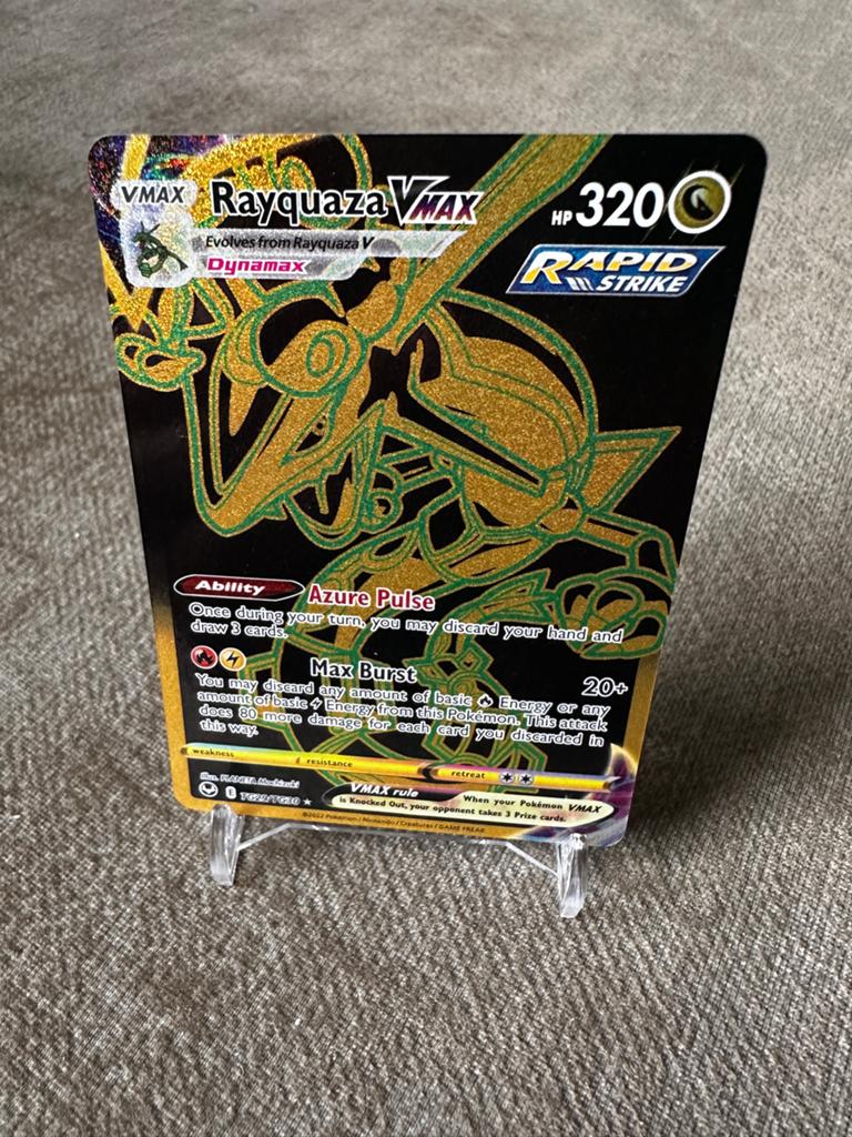 Rayquaza VMAX TG29/TG30 Silver Tempest Trainer Gallery, Ophalen of Verzenden, Zo goed als nieuw, Losse kaart, Foil
