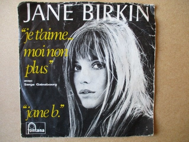 s5634 jane birkin - je taime moi non plus, Ophalen, Gebruikt, 7 inch, Overige genres