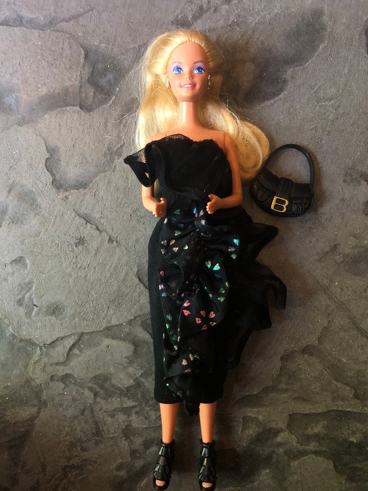 Vintage barbie in straples gala dres mattel 80 er jaren., Verzamelen, Ophalen, Zo goed als nieuw, Fashion Doll