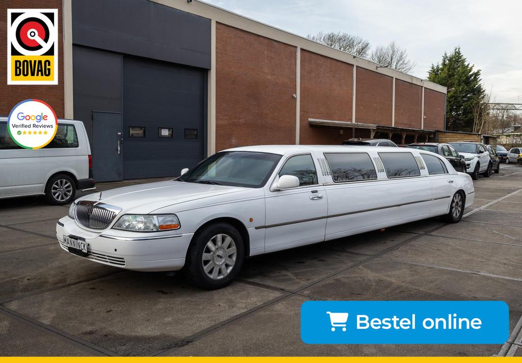 Ford Lincoln town car Limosine|8-persoons|, Auto's, Lincoln, Stof, Gebruikt, 8 cilinders, Met garantie (alle)