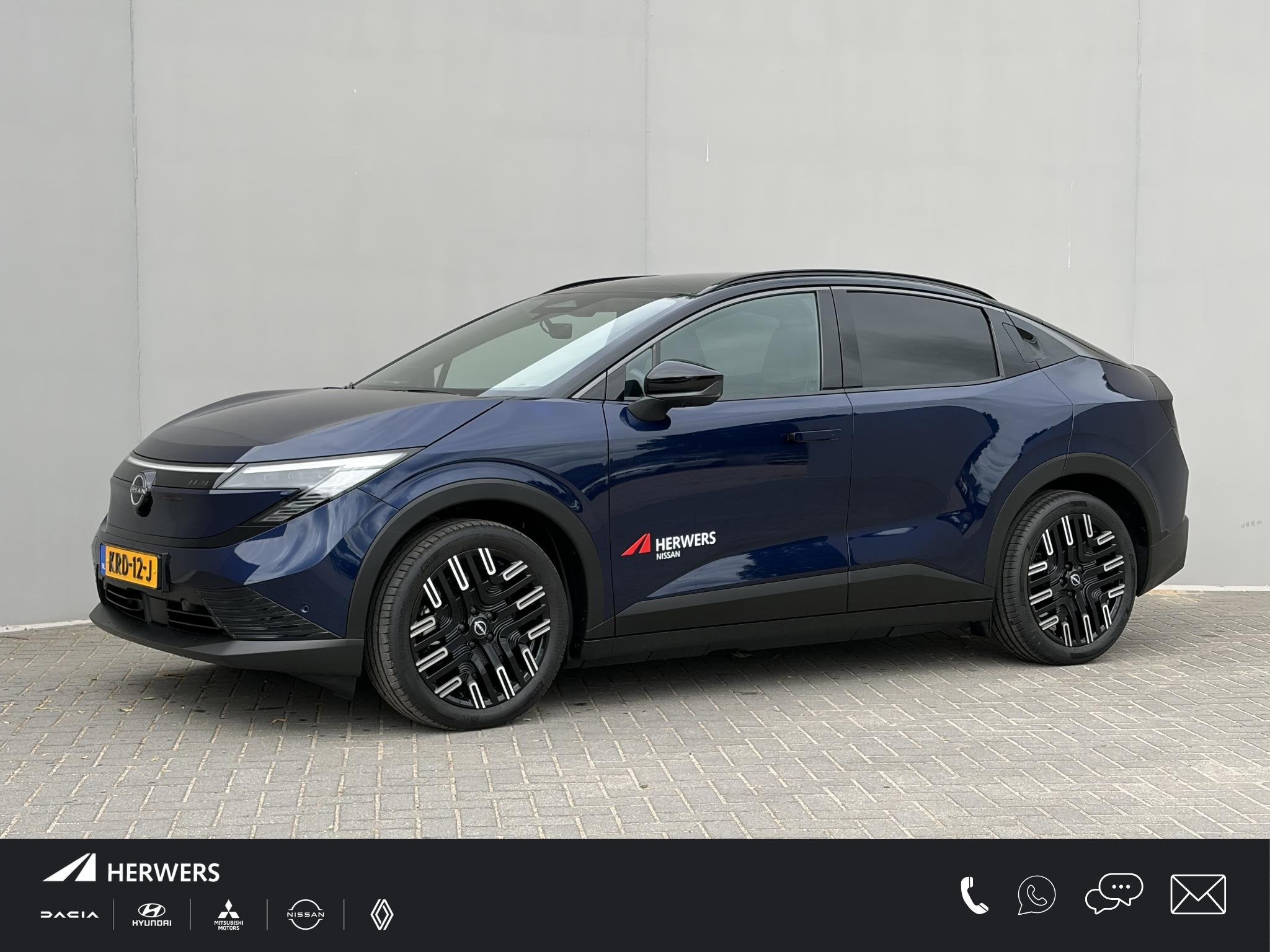 Nissan LEAF Evolve 75 kWh / 10 Jaar Nissan More / Panoramada, Blauw, 75 kWh, Te koop, 623 km