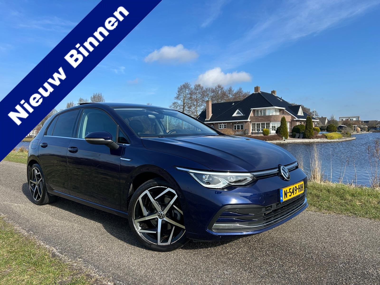 Volkswagen Golf 1.5 eTSI R-Line Panoramadak / Automaat / Erg, Stof, 4 cilinders, 150 pk, Blauw