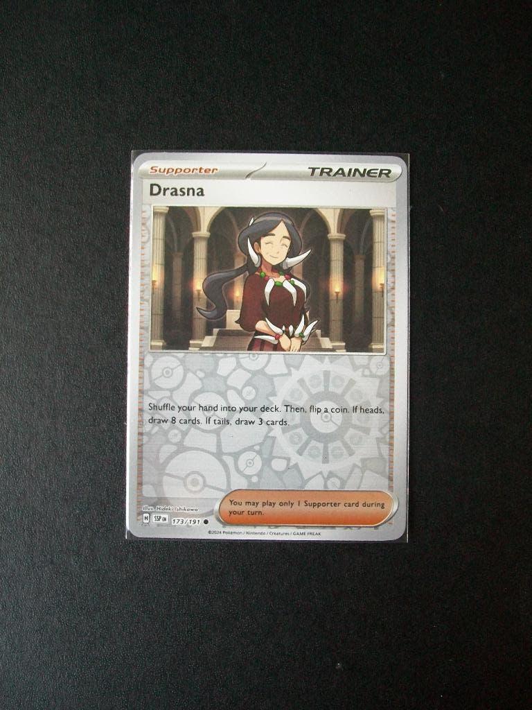 9693. Nieuwe Pokemon Kaart holofoil Trainer DRASNA  173/191, Verzenden, Nieuw, Losse kaart, Foil