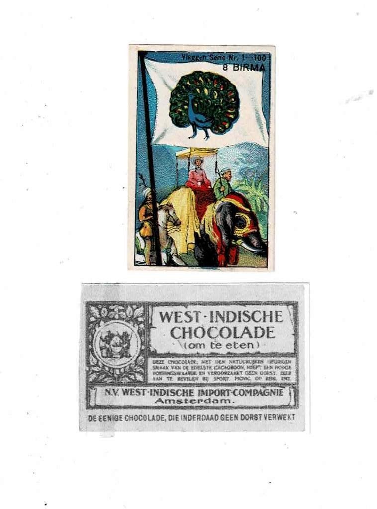 Oud plaatje van "WEST - INDISCHE CHOCOLADE", Verzenden, Nieuw, Overige typen