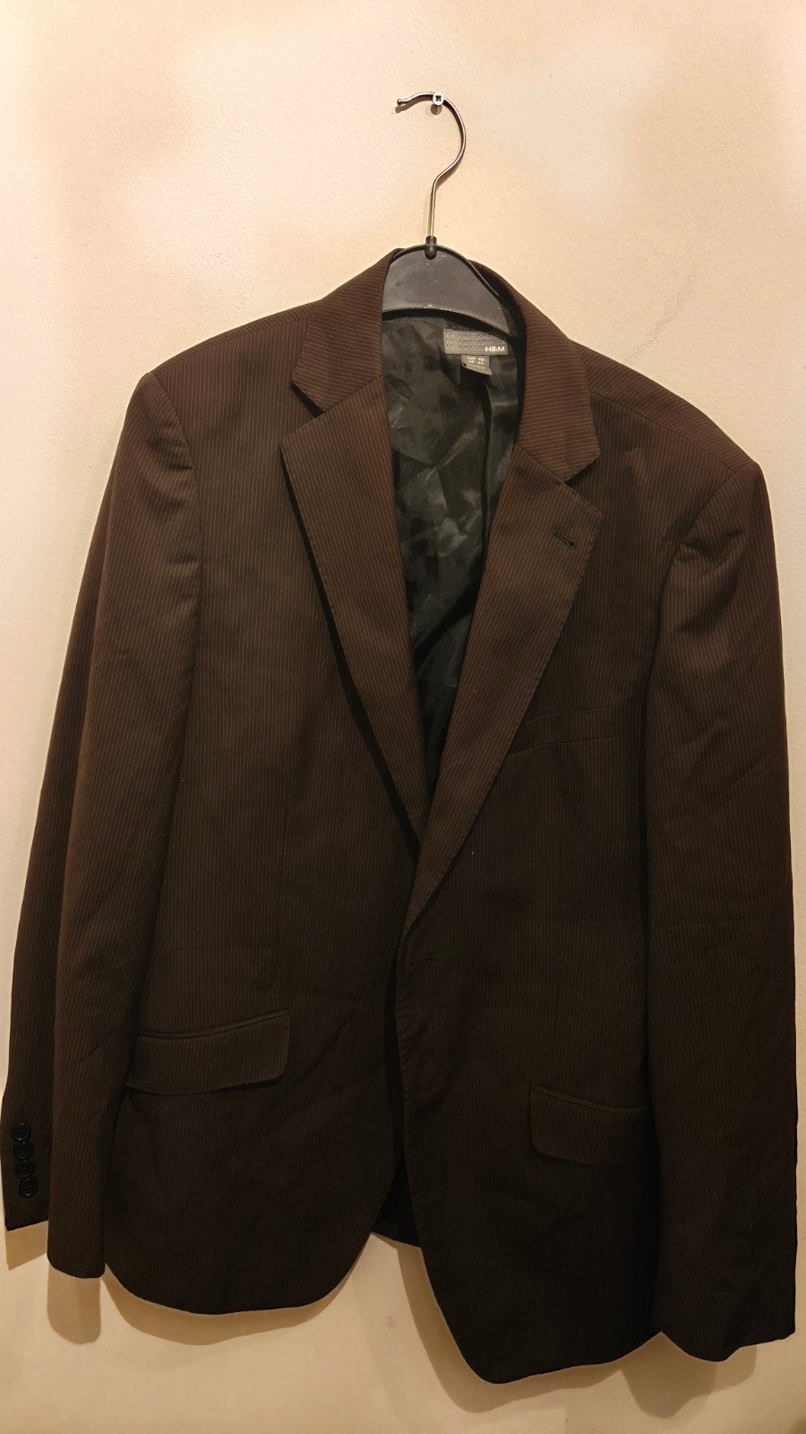 H&M Bruin Heren Coltrui Maat 50, Kleding | Heren, Kostuums en Colberts, Zo goed als nieuw, Maat 48/50 (M), Bruin, Ophalen of Verzenden