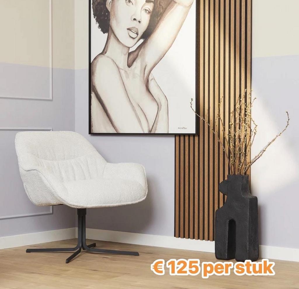 Fauteuil Mila - Top aanbieding in 3 kleuren, Ophalen, Nieuw, 75 tot 100 cm, Stof