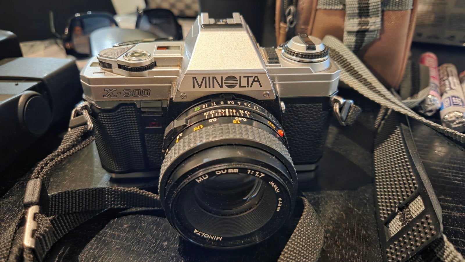 Minolta X-300 Analoge Spiegelreflexcamera, Audio, Tv en Foto, Fotocamera's Analoog, Ophalen, Gebruikt, Spiegelreflex, Minolta
