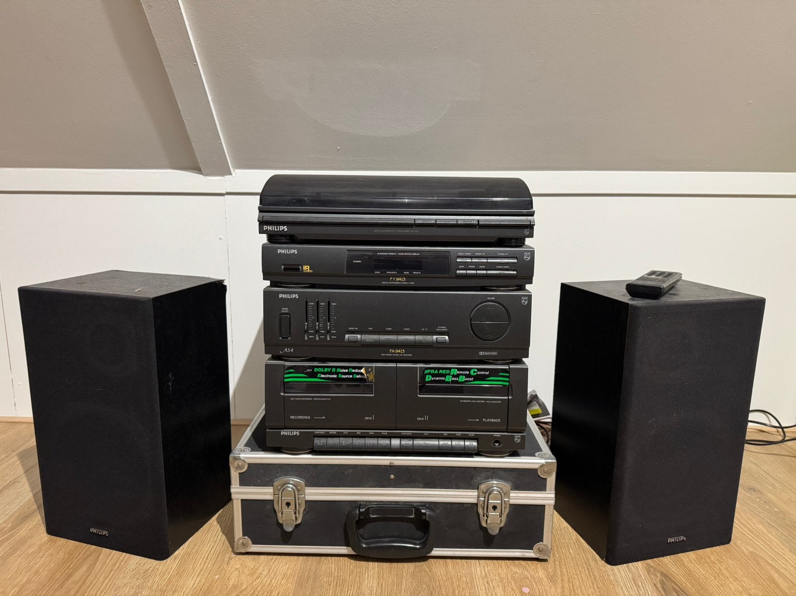 Complete ‘vintage’ Philips stereoset met platenspeler, Philips, Gebruikt, Losse componenten, Ophalen