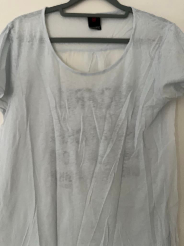Penn & Ink T-shirt met opdruk -, Maat 38/40 (M), Blauw, Ophalen of Verzenden, Korte mouw