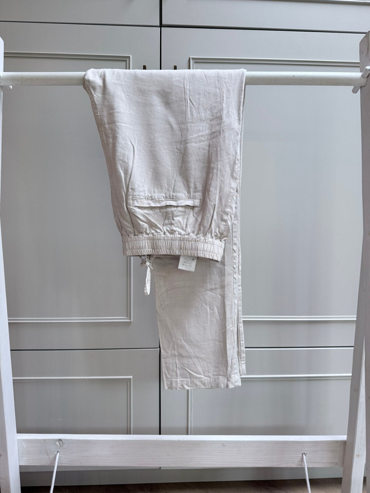 Hallinger linnen heren broek beige maat xl, Ophalen of Verzenden, Zo goed als nieuw, Maat 56/58 (XL), Beige