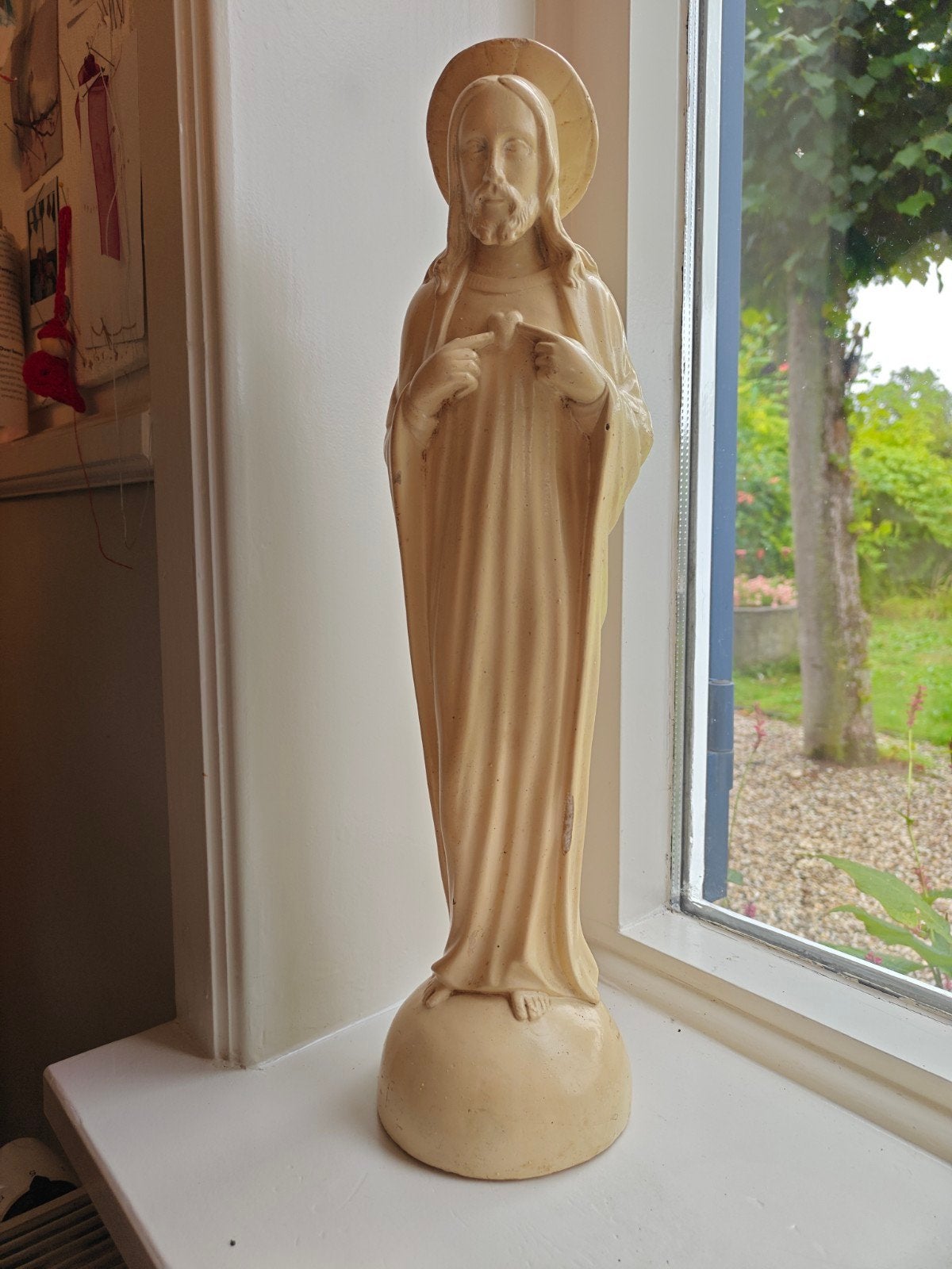 Vintage Heilig Hart beeld - Jezus Christus, Antiek en Kunst, Ophalen of Verzenden