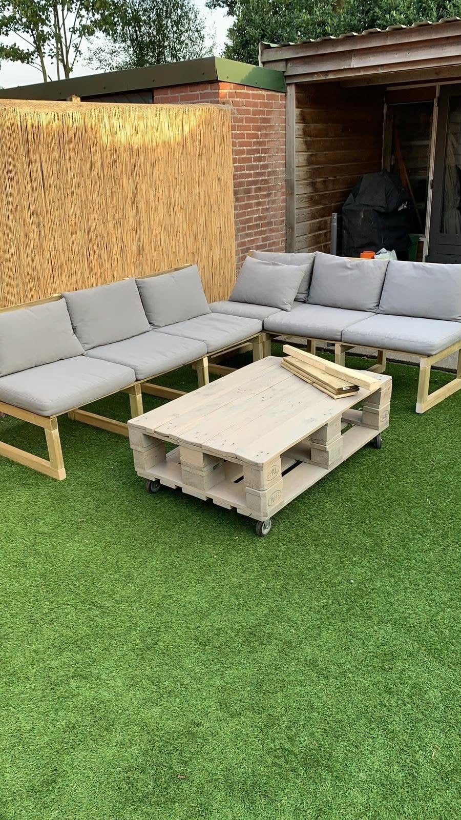 2x lounge banken van Douglas hout, Ophalen, Hout