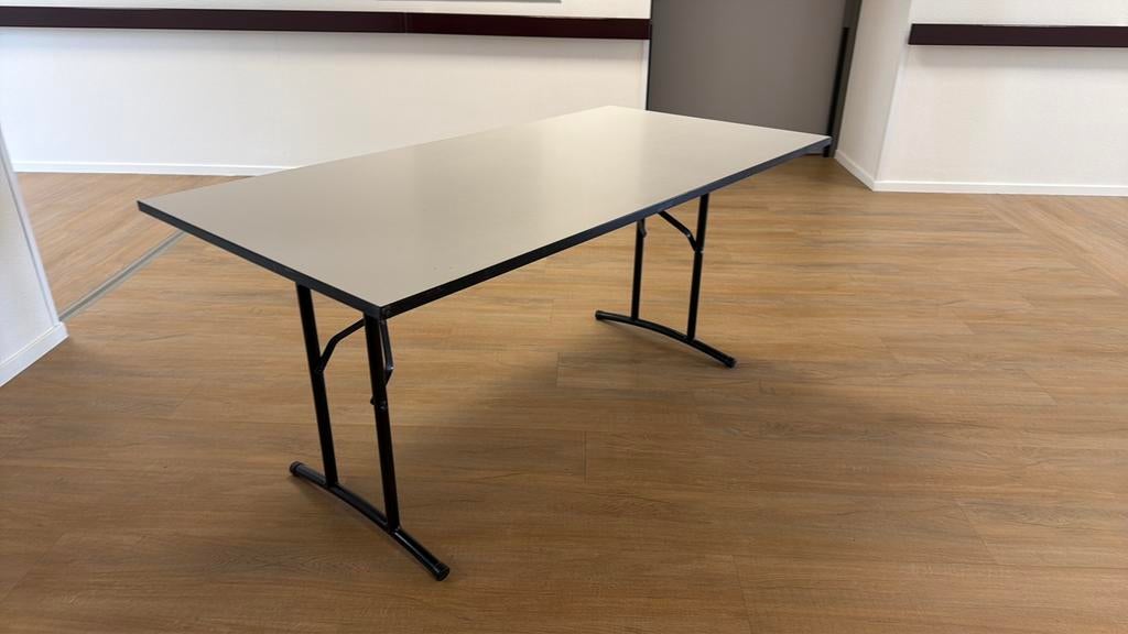Klaptafel 160x80 stalen poten 8 stuks, Huis en Inrichting, Tafels | Eettafels, Ophalen, 50 tot 100 cm, Zo goed als nieuw, 150 tot 200 cm