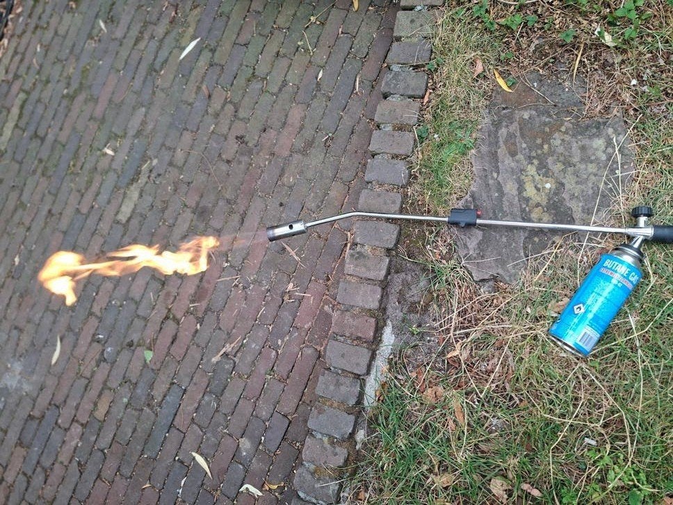 Onkruidbrander met 3 gasflesjes, Ophalen of Verzenden